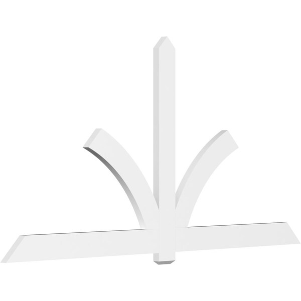 Ekena Millwork Redmond Architectural Grade PVC Gable Bracket, 108"W x 54"H x 2"D x 6"F, 12/12 Pitch GBP108X54X0206RED00 - main